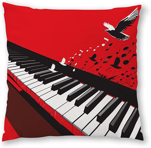 Art Pillow Covers 30x30 inch, Red Throw Pillow Covers, Set of 4 Outdoor Decorative Soft Velvet, Double-Sided Designs for Home Decor Living Room Decor, Gifts (Pillow Inserts Not Included) 3-9352