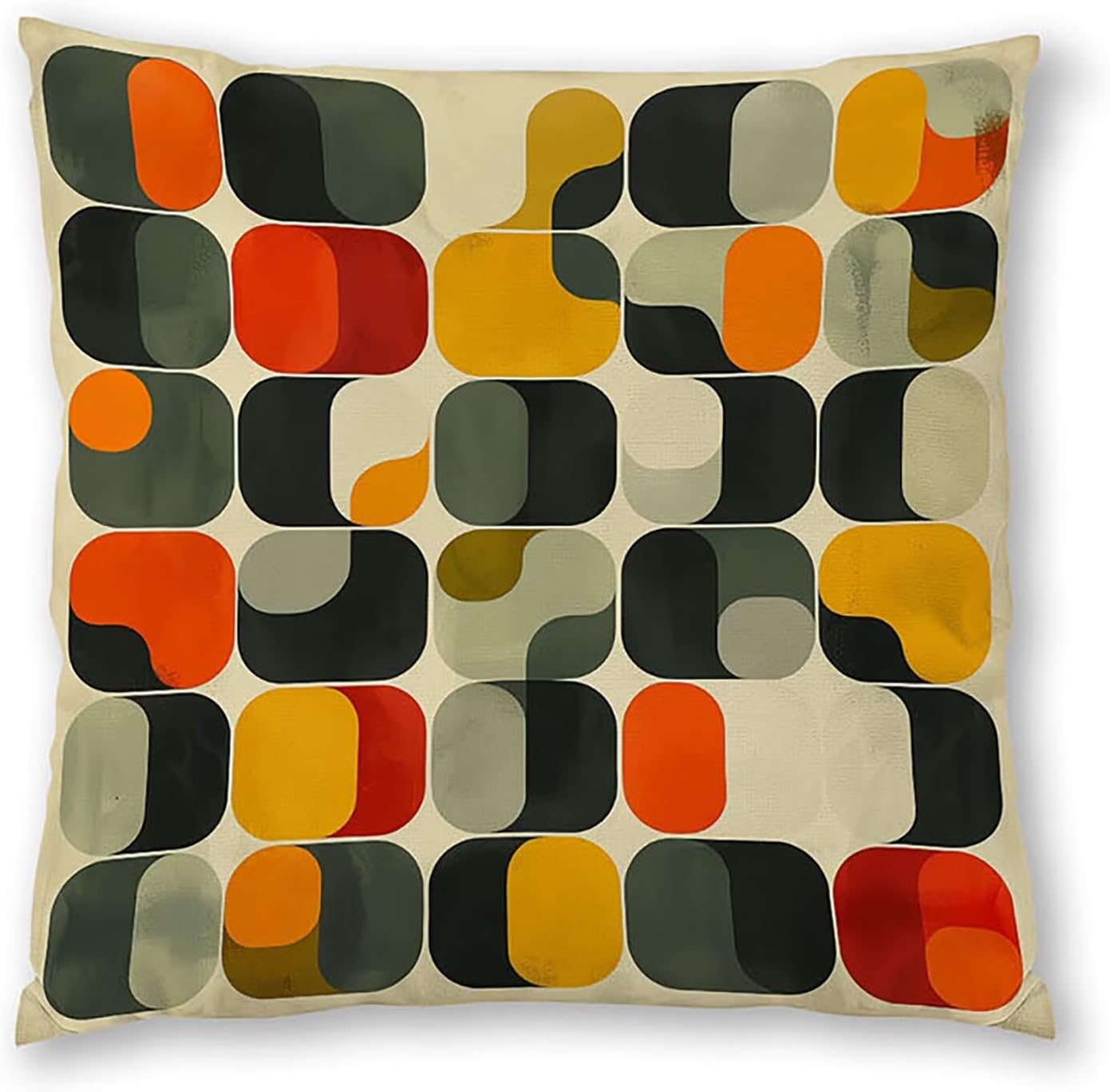 Simple Pillow Covers 30x30 inch, Cream Color Throw Pillow Covers, Set of 4 Outdoor Decorative Soft Velvet, Double-Sided Designs for Home Decor Living Room Decor (Pillow Inserts Not Included) 5-8032