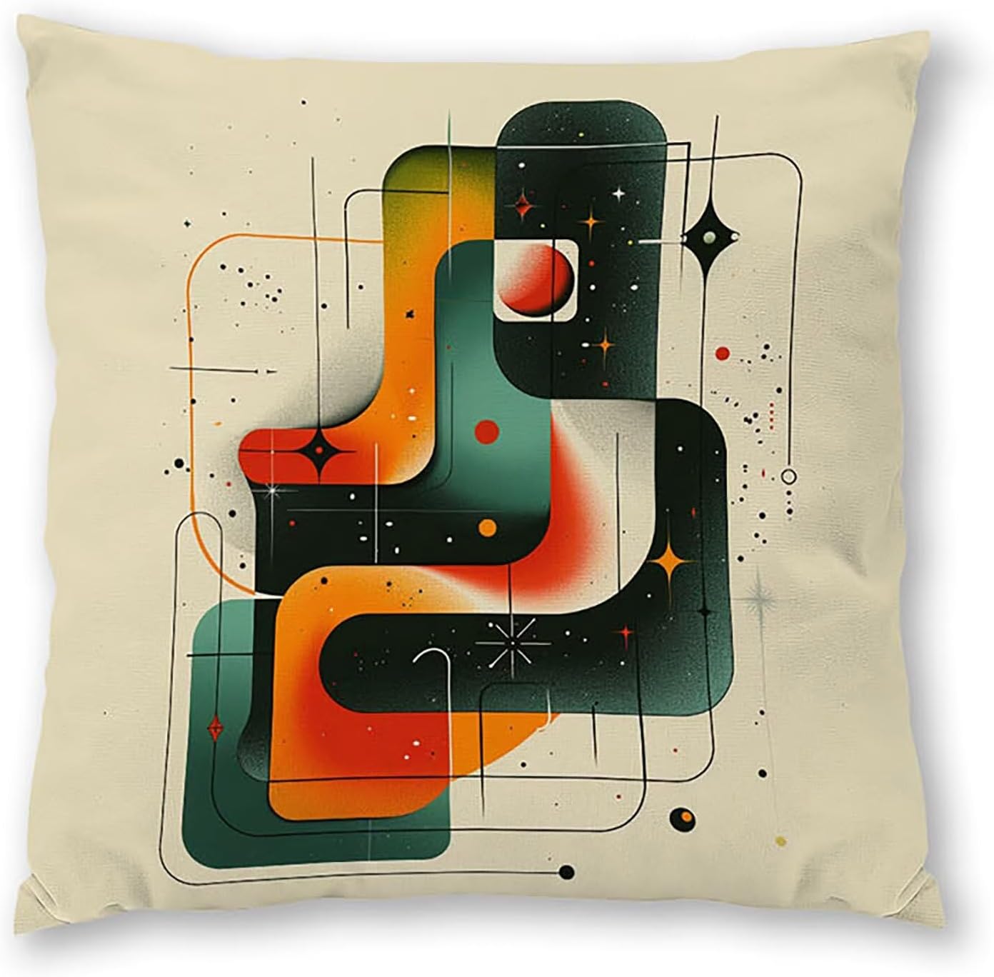 Simple Pillow Covers 30x30 inch, Cream Color Throw Pillow Covers, Set of 4 Outdoor Decorative Soft Velvet, Double-Sided Designs for Home Decor Living Room Decor (Pillow Inserts Not Included) 5-8032