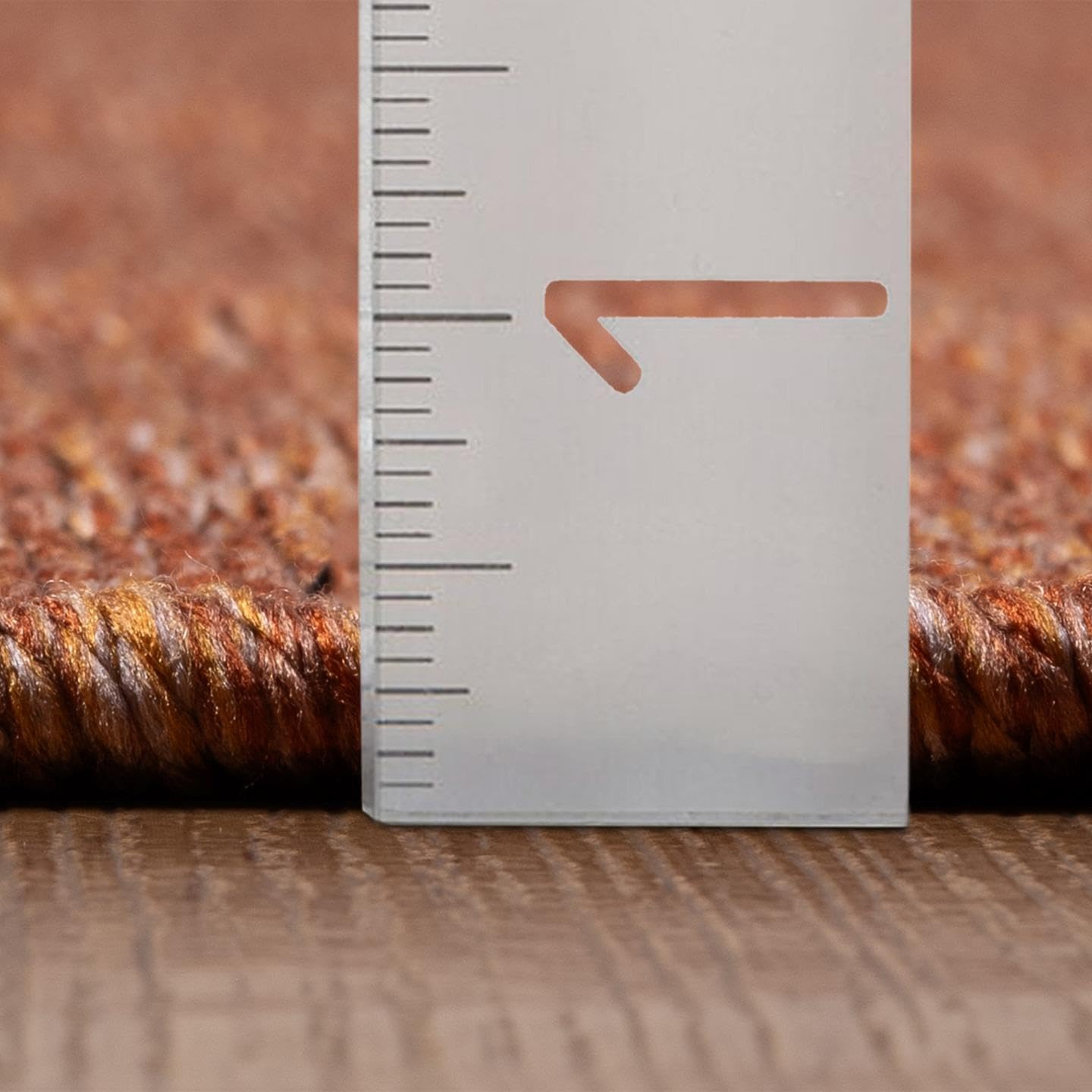 LUXE WEAVERS Modern Farmhouse Orange 8x10 Washable Area Rug, Anti-Slip Diamond Pattern Carpet