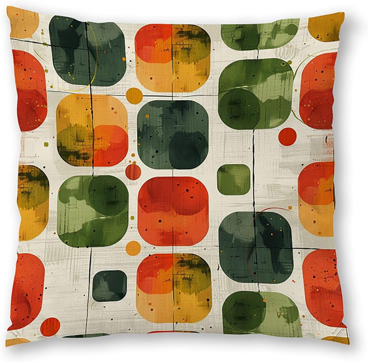 Simple Pillow Covers 30x30 inch, Cream Color Throw Pillow Covers, Set of 4 Outdoor Decorative Soft Velvet, Double-Sided Designs for Home Decor Living Room Decor (Pillow Inserts Not Included) 5-8032