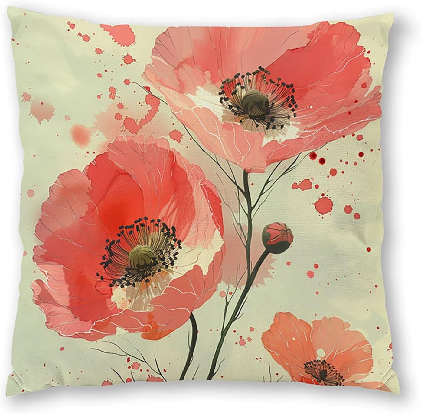 Flower Pillow Covers 30x30 inch, Pink Throw Pillow Covers, Set of 4 Outdoor Decorative Soft Velvet, Double-Sided Designs for Home Decor Living Room Decor, Gifts (Pillow Inserts Not Included) 4-1055