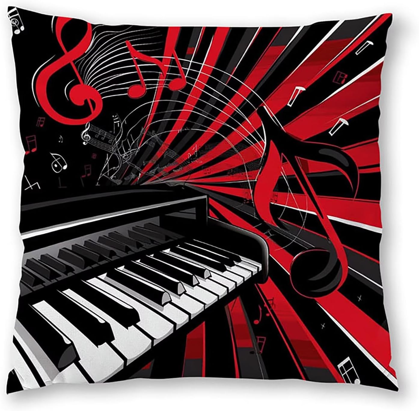 Art Pillow Covers 30x30 inch, Red Throw Pillow Covers, Set of 4 Outdoor Decorative Soft Velvet, Double-Sided Designs for Home Decor Living Room Decor, Gifts (Pillow Inserts Not Included) 3-9352