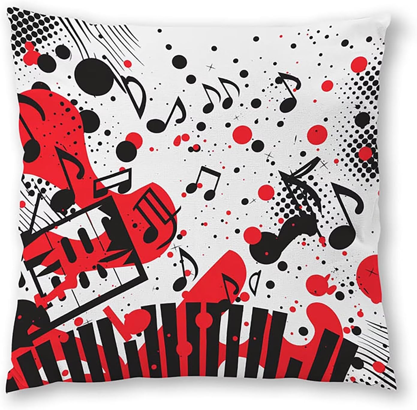 Art Pillow Covers 30x30 inch, Red Throw Pillow Covers, Set of 4 Outdoor Decorative Soft Velvet, Double-Sided Designs for Home Decor Living Room Decor, Gifts (Pillow Inserts Not Included) 3-9352