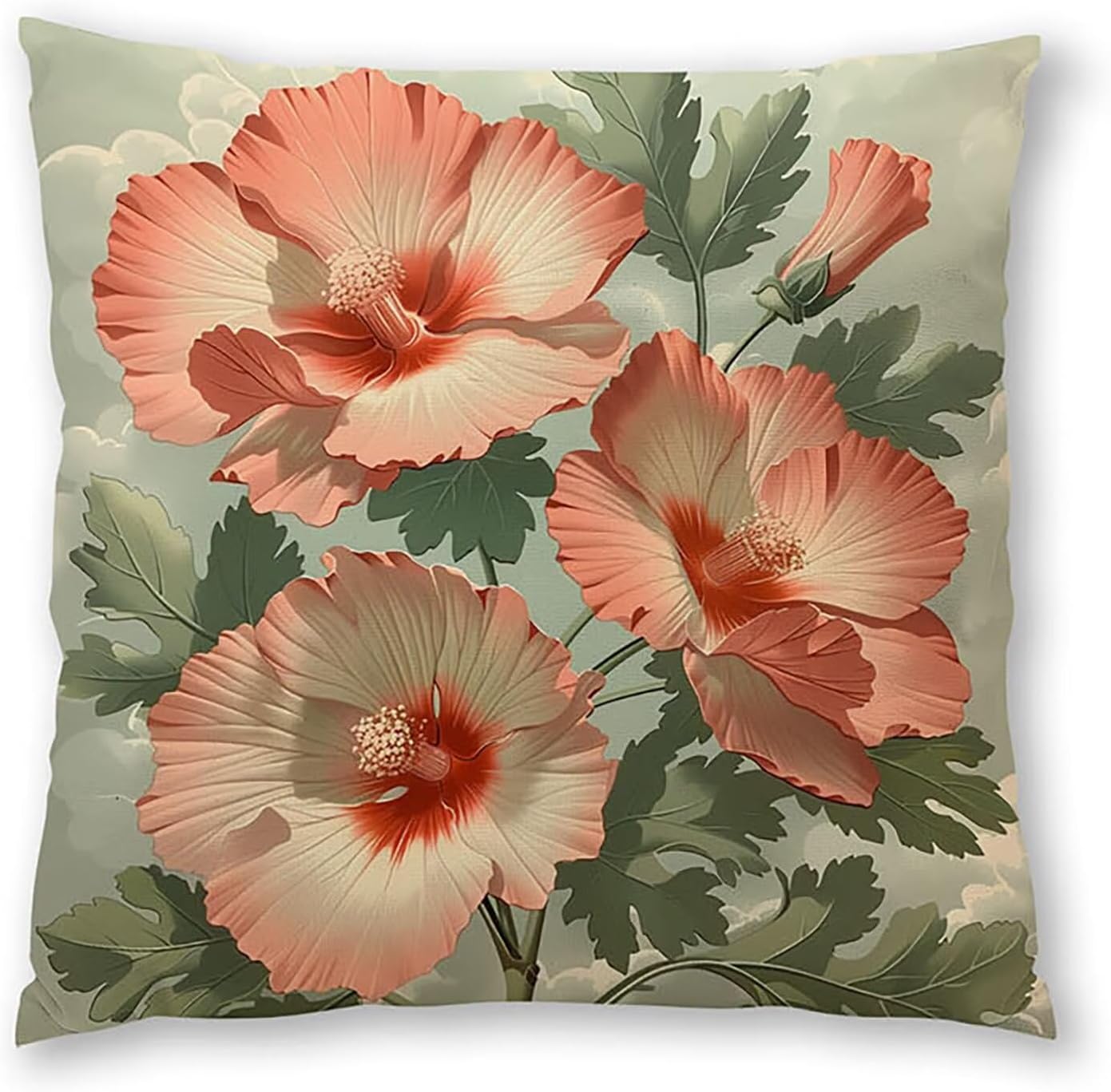Flower Pillow Covers 30x30 inch, Pink Throw Pillow Covers, Set of 4 Outdoor Decorative Soft Velvet, Double-Sided Designs for Home Decor Living Room Decor, Gifts (Pillow Inserts Not Included) 4-1055