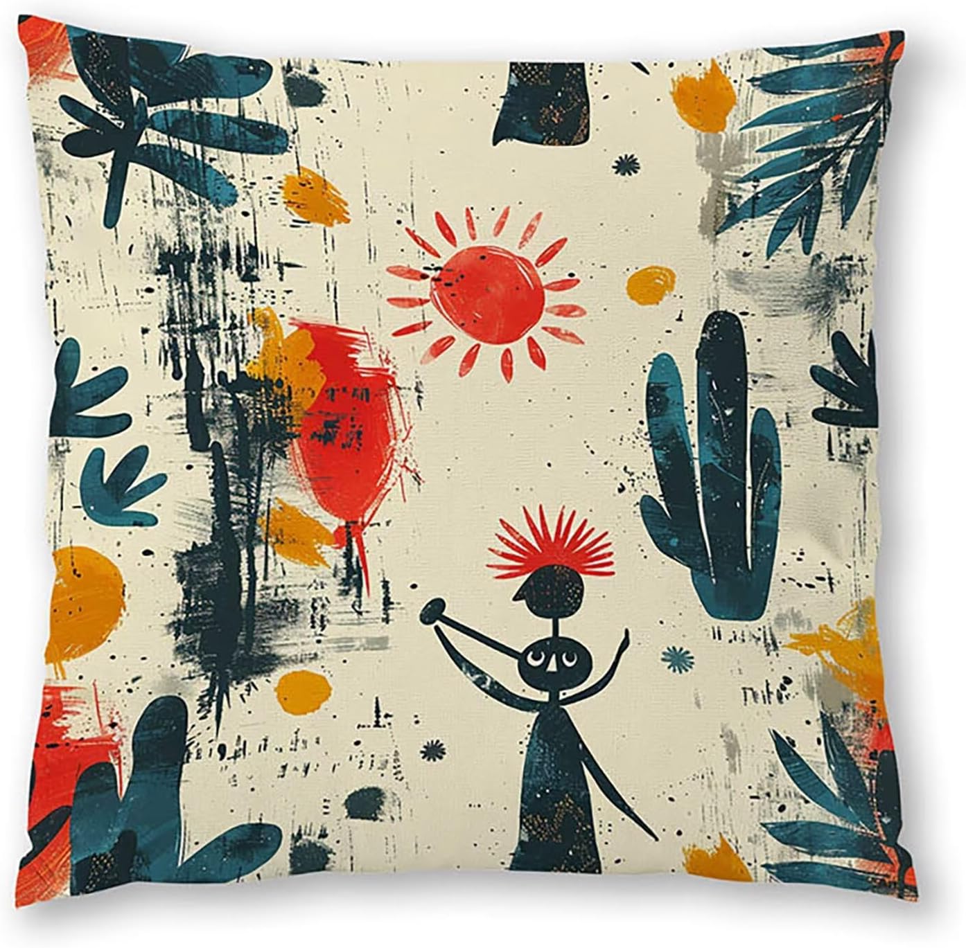 Abstract Pillow Covers 30x30 inch, Cream Color Throw Pillow Covers, Set of 4 Outdoor Decorative Soft Velvet, Double-Sided Designs for Home Decor Living Room Decor (Pillow Inserts Not Included) 8-3682