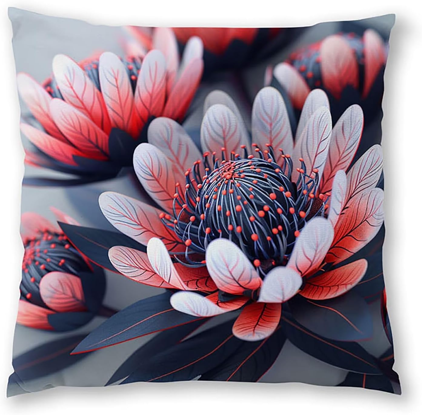 Flower Pillow Covers 30x30 inch, Pink Throw Pillow Covers, Set of 4 Outdoor Decorative Soft Velvet, Double-Sided Designs for Home Decor Living Room Decor, Gifts (Pillow Inserts Not Included) 4-1055