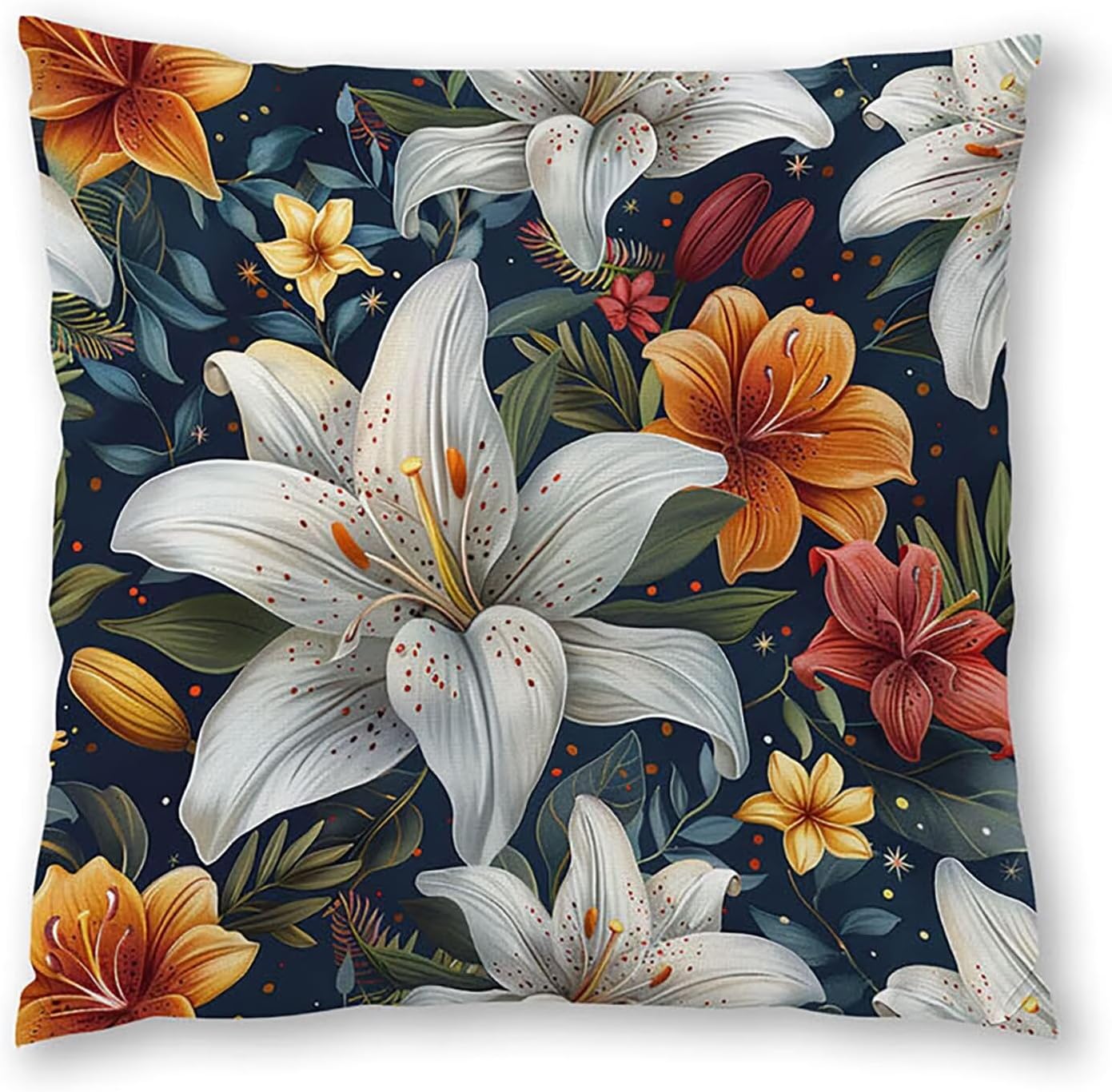 Flower Pillow Covers 30x30 inch, Color Throw Pillow Covers, Set of 4 Outdoor Decorative Soft Velvet, Double-Sided Designs for Home Decor Living Room Decor, Gifts (Pillow Inserts Not Included) 7-2879