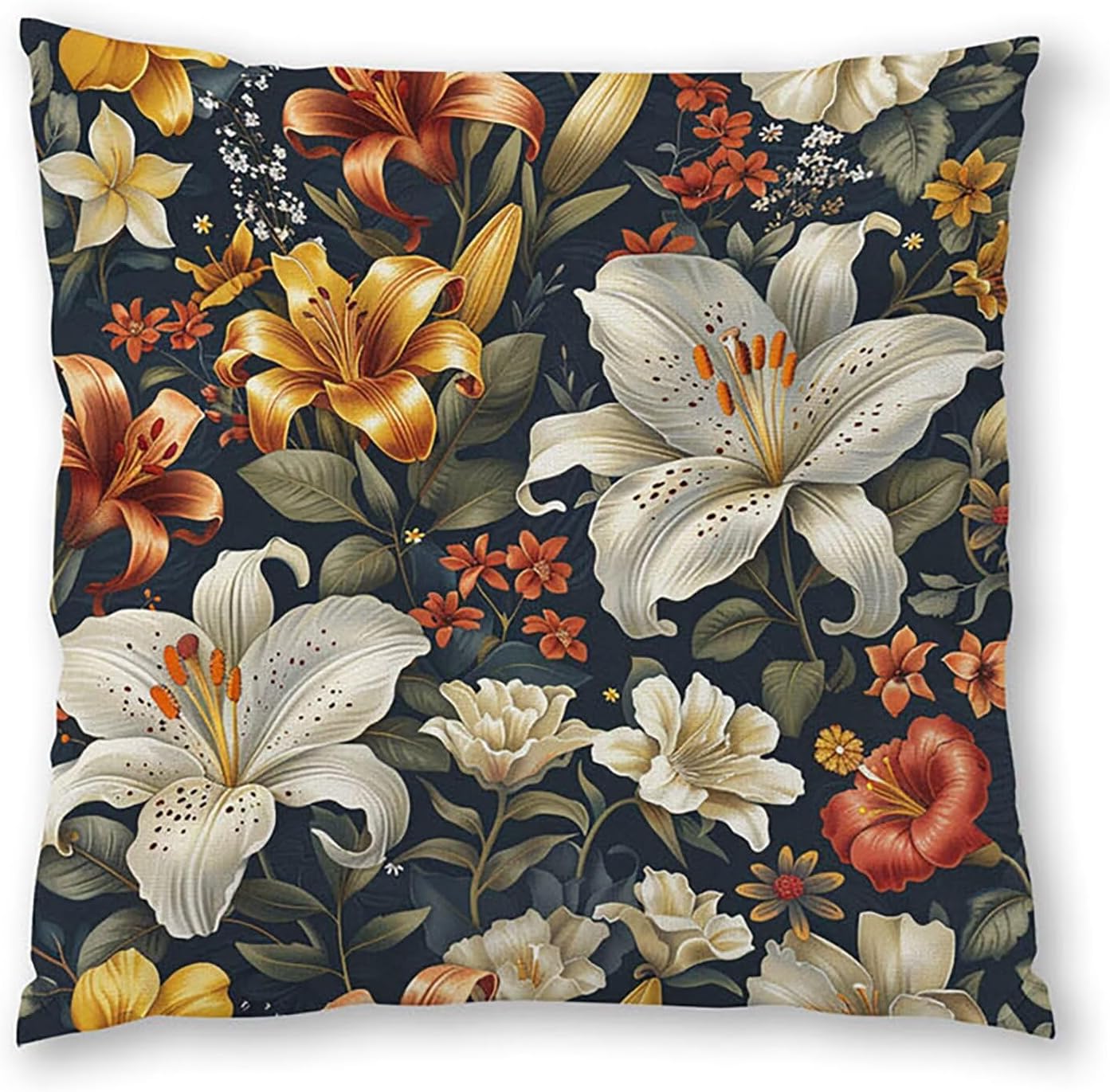 Flower Pillow Covers 30x30 inch, Color Throw Pillow Covers, Set of 4 Outdoor Decorative Soft Velvet, Double-Sided Designs for Home Decor Living Room Decor, Gifts (Pillow Inserts Not Included) 7-2879