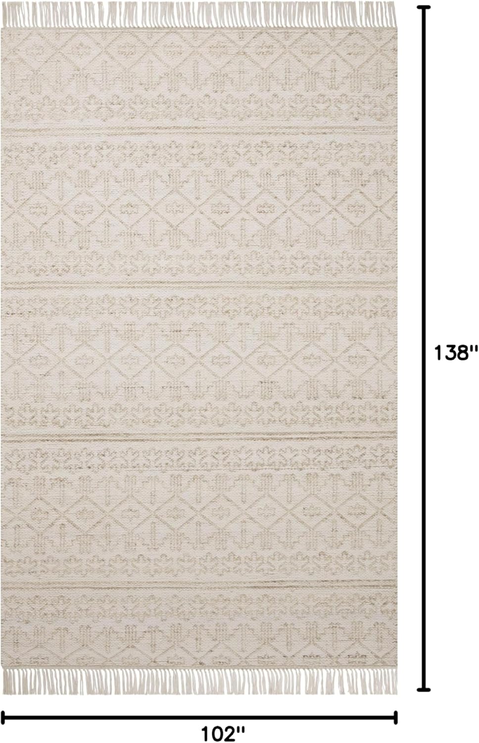 Loloi Angela Rose Rivers Collection RIV-03 Sand/Ivory 8'-6" x 11'-6" Reversible Area Rug