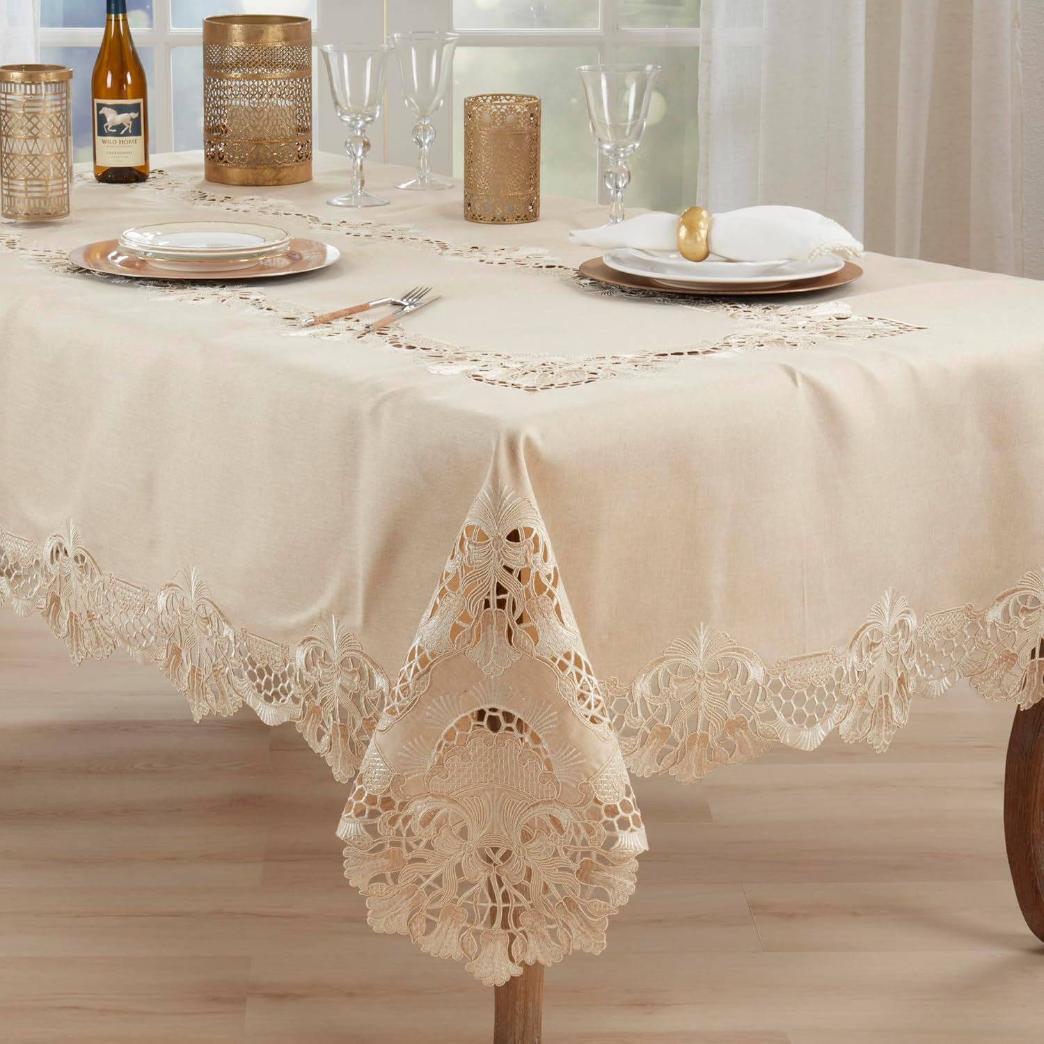 Saro Lifestyle Textured Wooden Bead