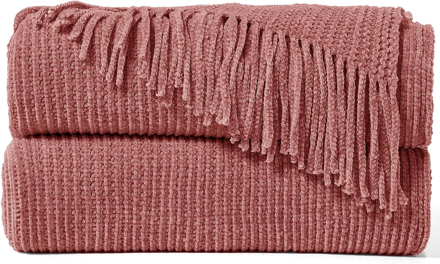 inhand Throw Blanket for Couch Bed,Chunky Chenille Woven Soft Blankets with Tassels, Cozy Boho Farmhouse Fall Winter Decor,Warm for Women,60"x80",Extra Thick-Off White