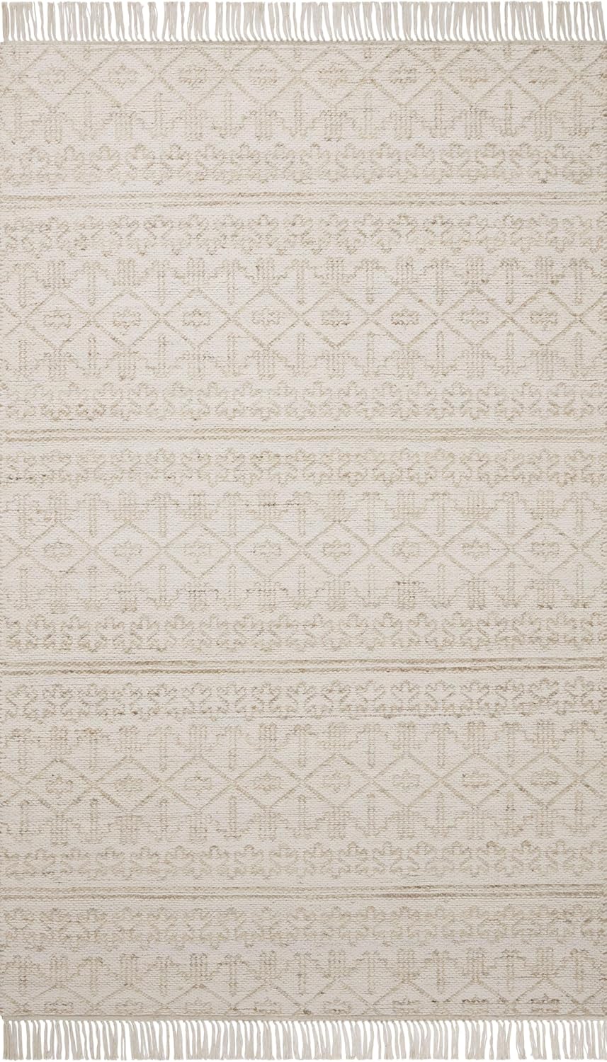 Loloi Angela Rose Rivers Collection RIV-03 Sand/Ivory 8'-6" x 11'-6" Reversible Area Rug